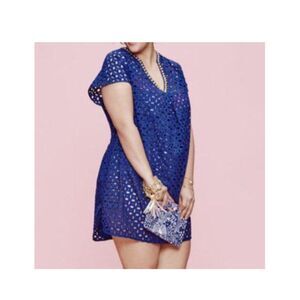 Lilly Pulitzer For Target Navy Blue Eyelet Swim Cover Up XXL #1300